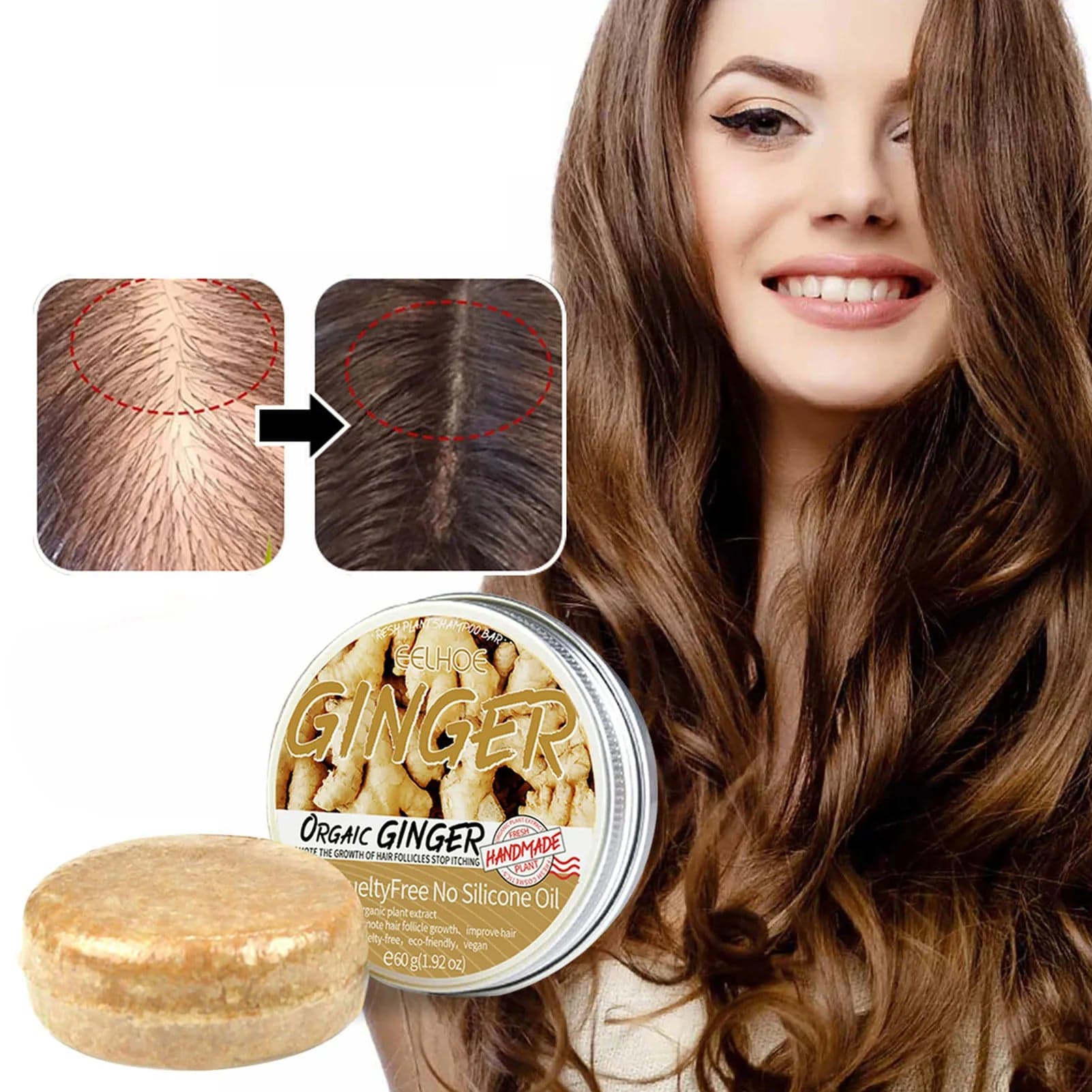 OrganicRoots - Ginger Hair Regrowth Shampoo Bar™