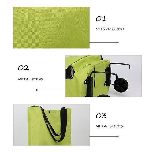 2 In 1 Foldable Water-Resistant Shopping Cart™