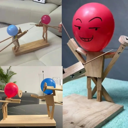 Last Day 49 OFF -  HANDMADE WOODEN FENCING PUPPETS™