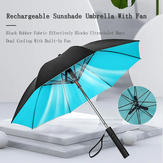 BreezeShade - Compact Umbrella with Fan™