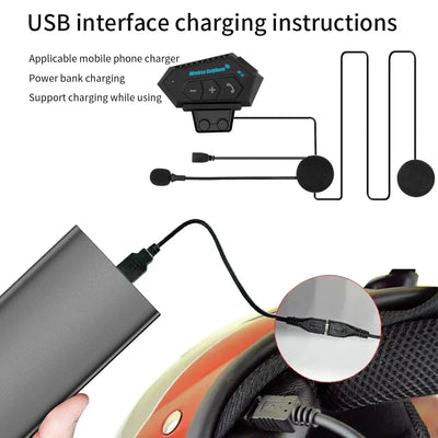 AT12 Motorcycle Helmet Bluetooth Headset™