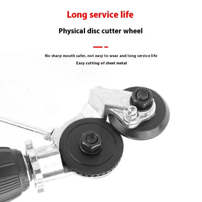 Drill-Powered Sheet Metal Cutter Head Burr-Free Disc Shear™