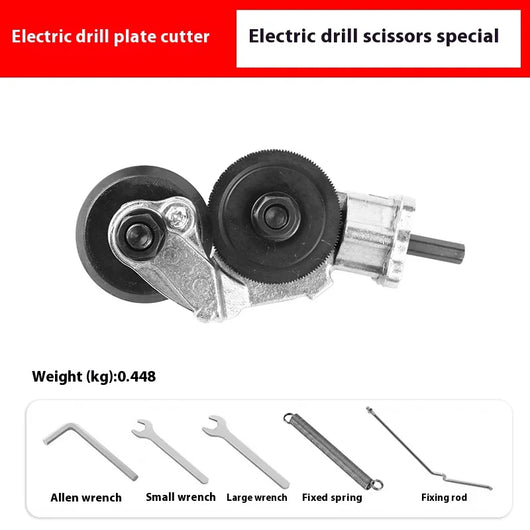 Drill-Powered Sheet Metal Cutter Head Burr-Free Disc Shear™