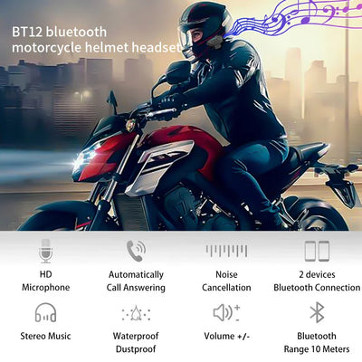 AT12 Motorcycle Helmet Bluetooth Headset™