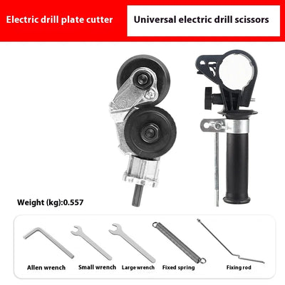 Drill-Powered Sheet Metal Cutter Head Burr-Free Disc Shear™