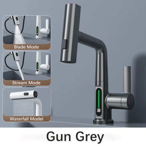LuxFlow - Multifunctional Digital Display Pull-out Faucet™