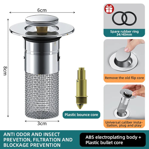FaucetEase - Stainless Steel Floor Drain Filter™
