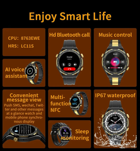 AlphaTech - Multifunctional Bluetooth Casual Smart Watch™