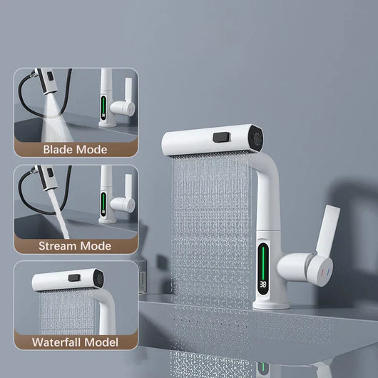 LuxFlow - Multifunctional Digital Display Pull-out Faucet™