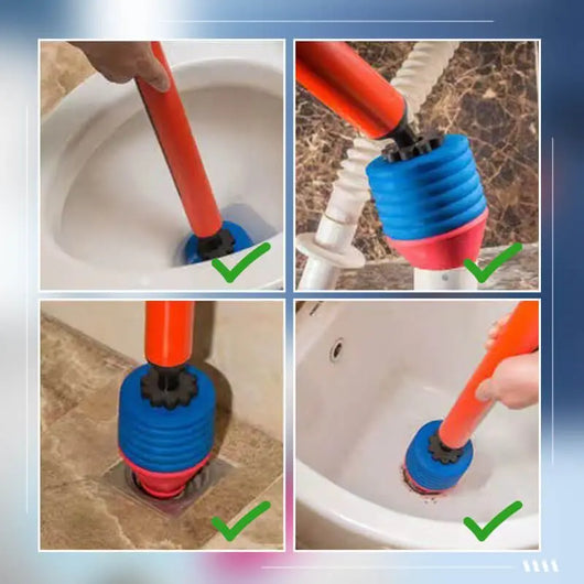 TurboPlunge - High Pressure Toilet Dredging Plunger™