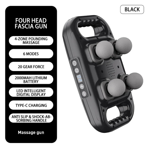 PulseGun - Pro Square Four Head Gun For Deep Tissue Massage™