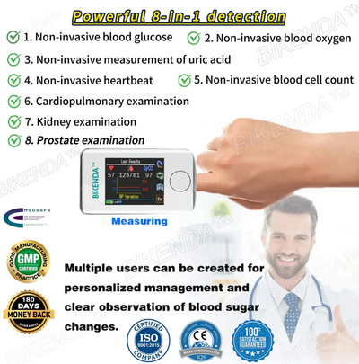 Bikenda Non-Invasive Blood Glucose Meter Powerful 8-in-1 detection™