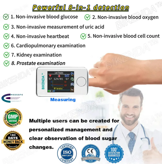 Bikenda Non-Invasive Blood Glucose Meter Powerful 8-in-1 detection™