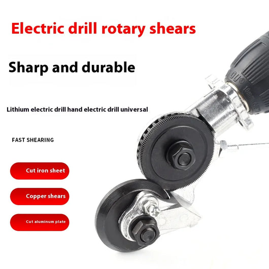 Drill-Powered Sheet Metal Cutter Head Burr-Free Disc Shear™