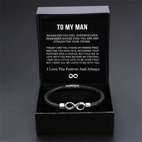 Timeless Men's Leather Bracelet [To My Man/Husband Gift]