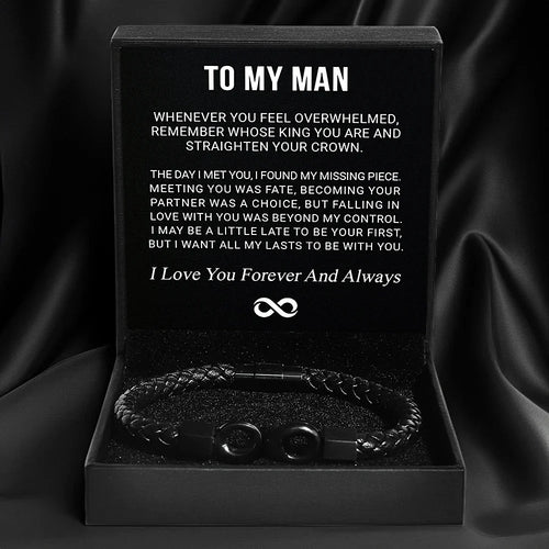 Timeless Men's Leather Bracelet [To My Man/Husband Gift]