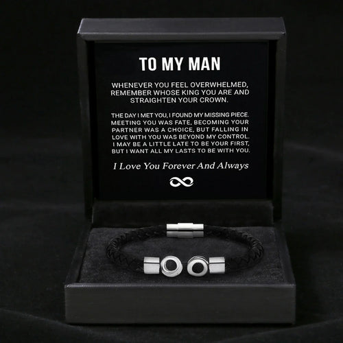 Timeless Men's Leather Bracelet [To My Man/Husband Gift]