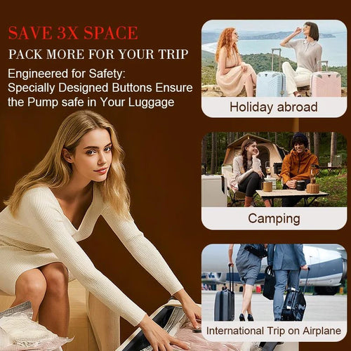 TravelSpace Vaccum Saver Kit - Device + 15 bags [Full Kits - All sizes]