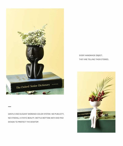 Abstract Human Figure Plant Pot Decor™