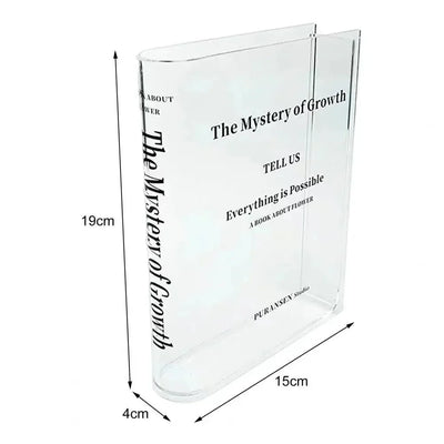 AcrylFlora™ - Unique Clear Book Flower Vase - TumTum