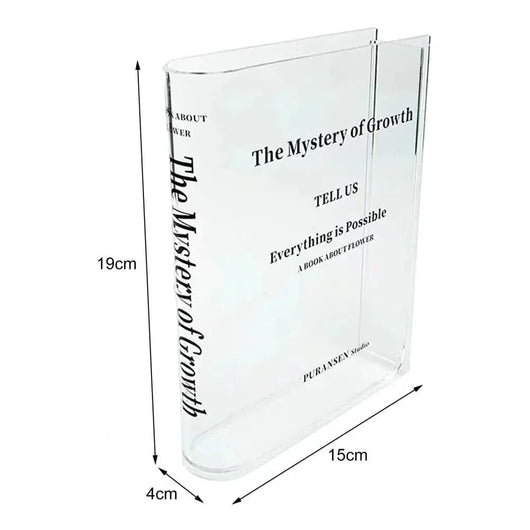 AcrylFlora™ - Unique Clear Book Flower Vase - TumTum