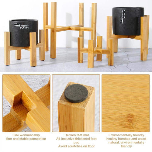 Bamboo Raised Plant Stand™