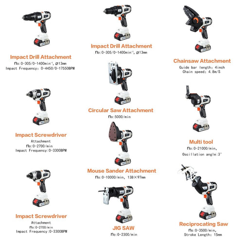 BrushMax -  12 In 1 cordless Multifunctional Combo Kit™