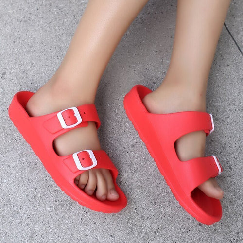 ComfyComfy - Womens Comfort Slides Double Buckle Adjustable Sandals™