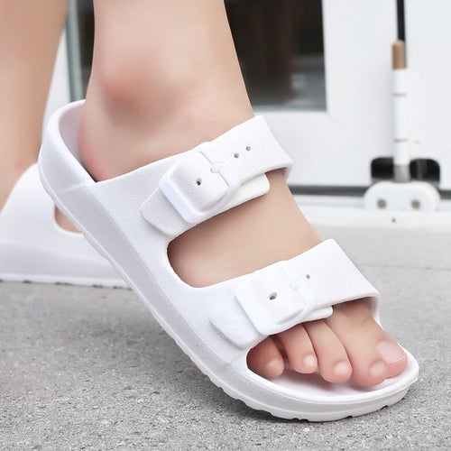 ComfyComfy - Womens Comfort Slides Double Buckle Adjustable Sandals™