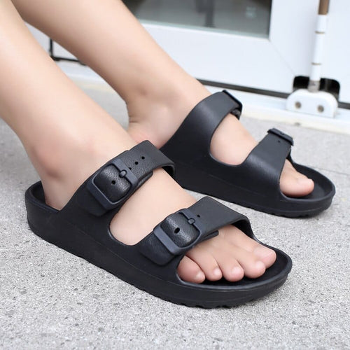 ComfyComfy - Womens Comfort Slides Double Buckle Adjustable Sandals™
