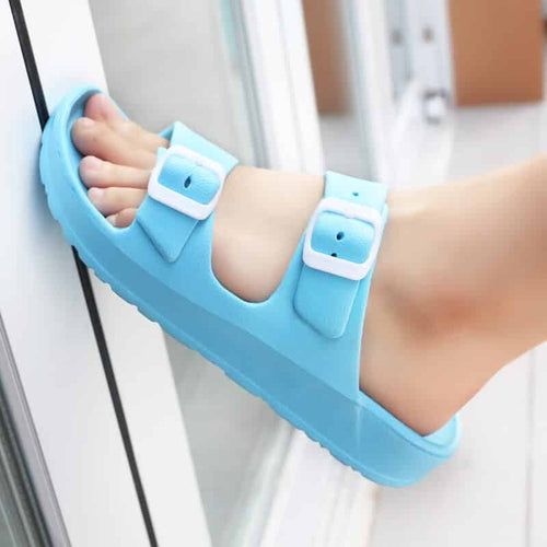 ComfyComfy - Womens Comfort Slides Double Buckle Adjustable Sandals™