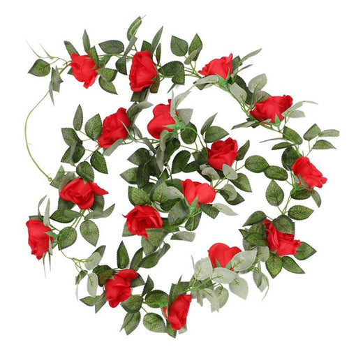 Faux Silk Rose Flower Ivy Vine Garland™