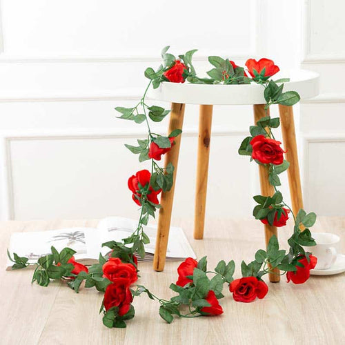 Faux Silk Rose Flower Ivy Vine Garland™