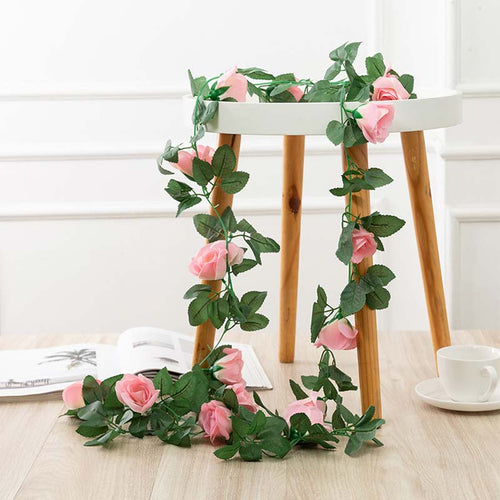 Faux Silk Rose Flower Ivy Vine Garland™