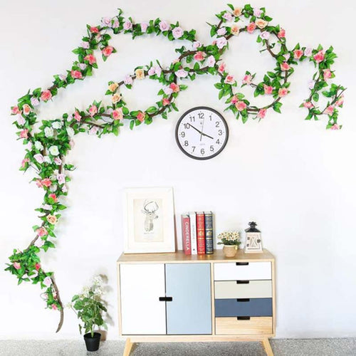 Faux Silk Rose Flower Ivy Vine Garland™