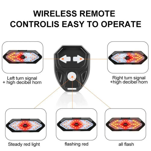 GlowAlert - Bicycle LED Rechargeable Warning Tail Light™