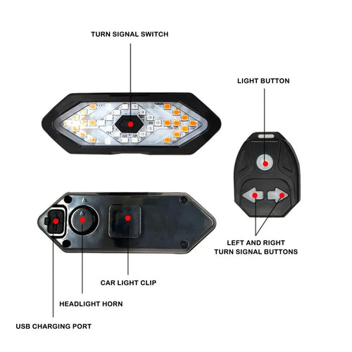 GlowAlert - Bicycle LED Rechargeable Warning Tail Light™