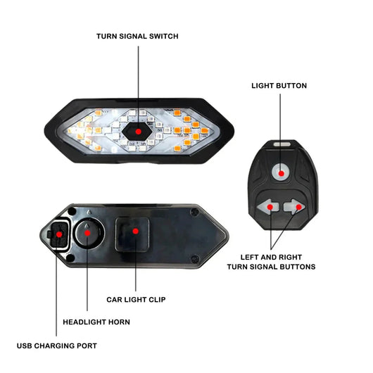 GlowAlert™ - Bicycle LED Rechargeable Warning Tail Light - TumTum