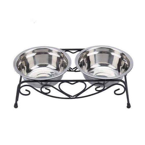 Iron Heart Stainless Steel Pet Bowls and Stand™