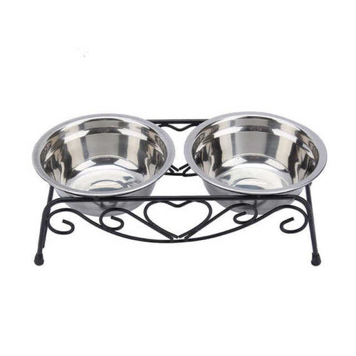 Iron Heart Stainless Steel Pet Bowls and Stand™