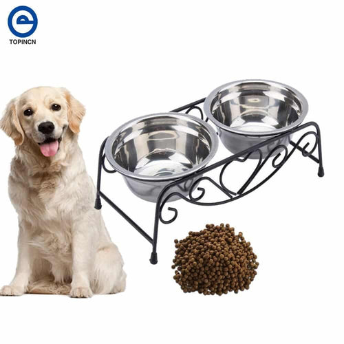 Iron Heart Stainless Steel Pet Bowls and Stand™