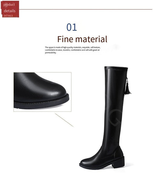 Leillant™ - Soft And Comfortable Leather & Wool Boots For Women - Tecanova