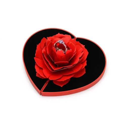 LoveNest - 3D Heart Shape Rose Flower Ring Box™