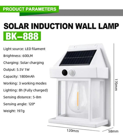 LuminaLuxe™ - Solar Tungsten Wall Lamp - TumTum