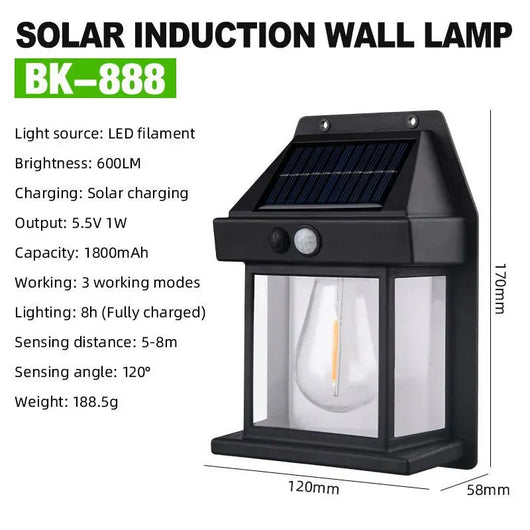 LuminaLuxe™ - Solar Tungsten Wall Lamp - TumTum