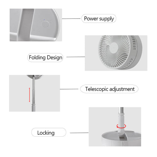PrimeFan 87inch Rechargeable Compact USB Fan™