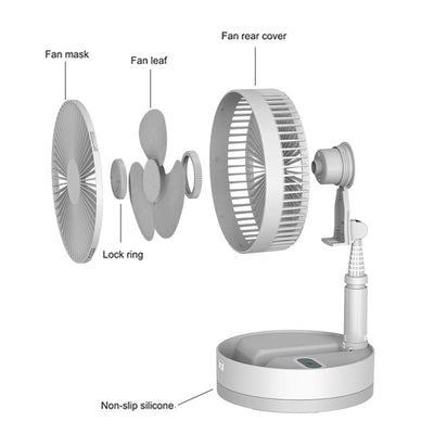 PrimeFan 8.7inch Rechargeable Portable USB Fan - TumTum