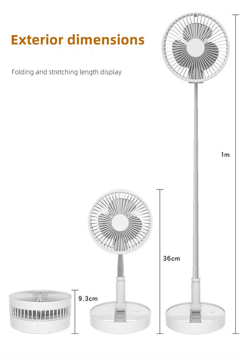 PrimeFan 87inch Rechargeable Compact USB Fan™