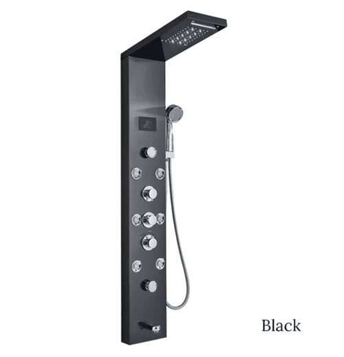 Rainfall Shower  - Luxurious 6-Stage LED Shower Panel with Massage Jets and Temperature Screen™