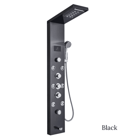 Rainfall Shower ™ - Luxurious 6-Stage LED Shower Panel with Massage Jets and Temperature Screen - TumTum